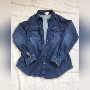 Denim Button-Up Shirt